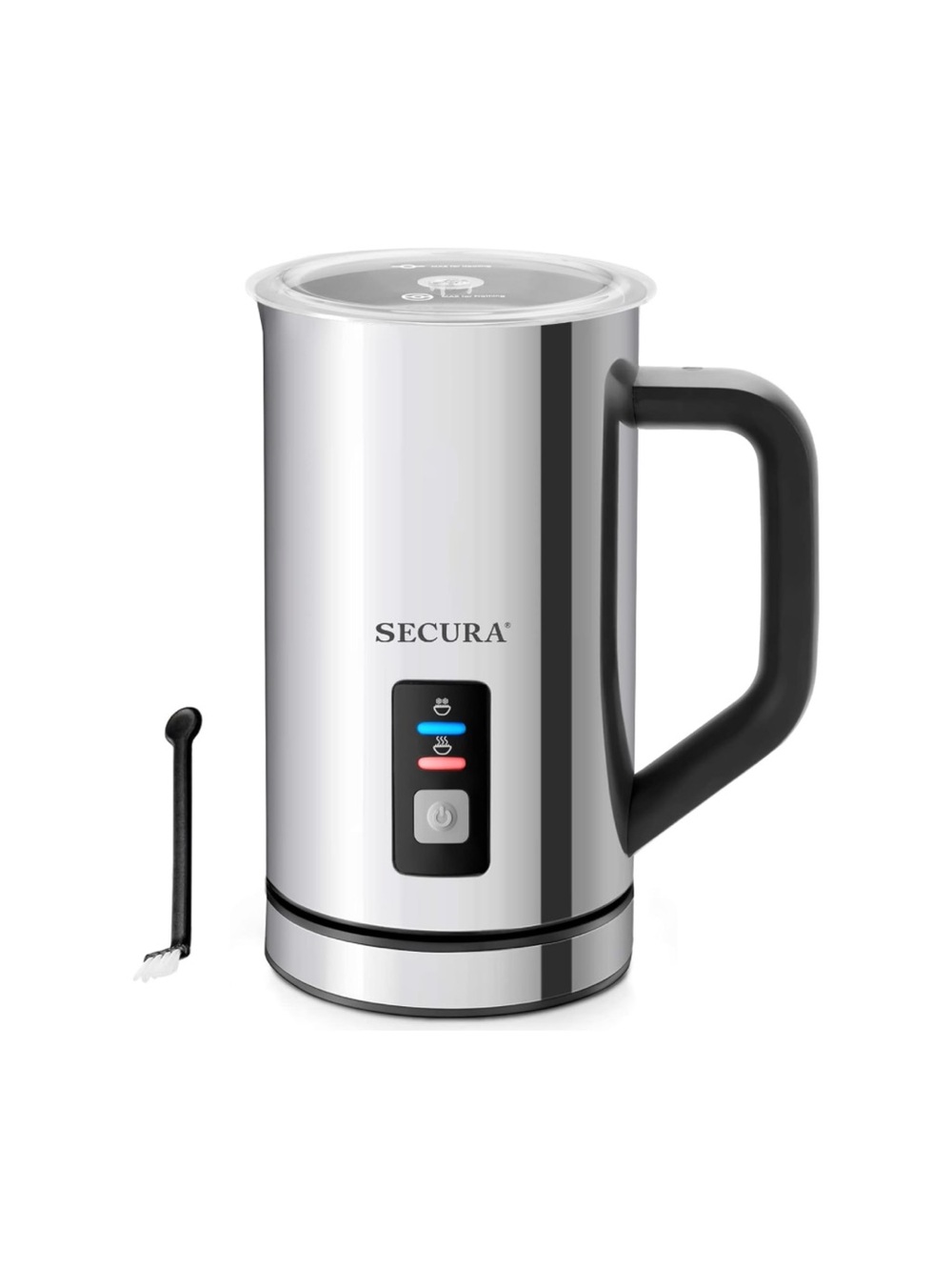 Electric Milk Steamer Hold & Cold Foam Maker Stainless-Steel - Large 16.9oz.